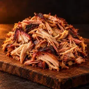 Pulled pork – trhané vepřové – ilustrační vizualizace